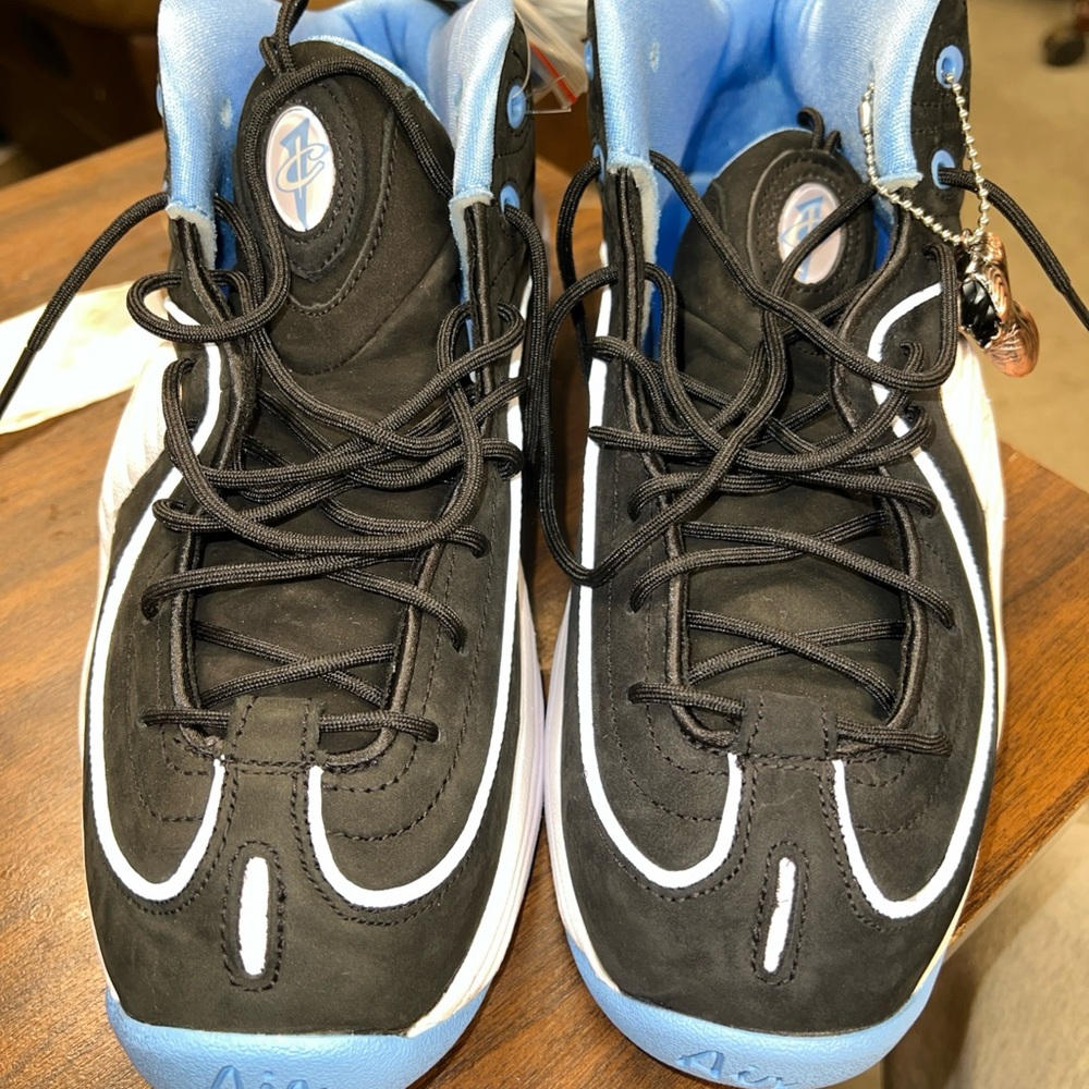 Nike Kids Black and Light Blue High-Top Sneakers
